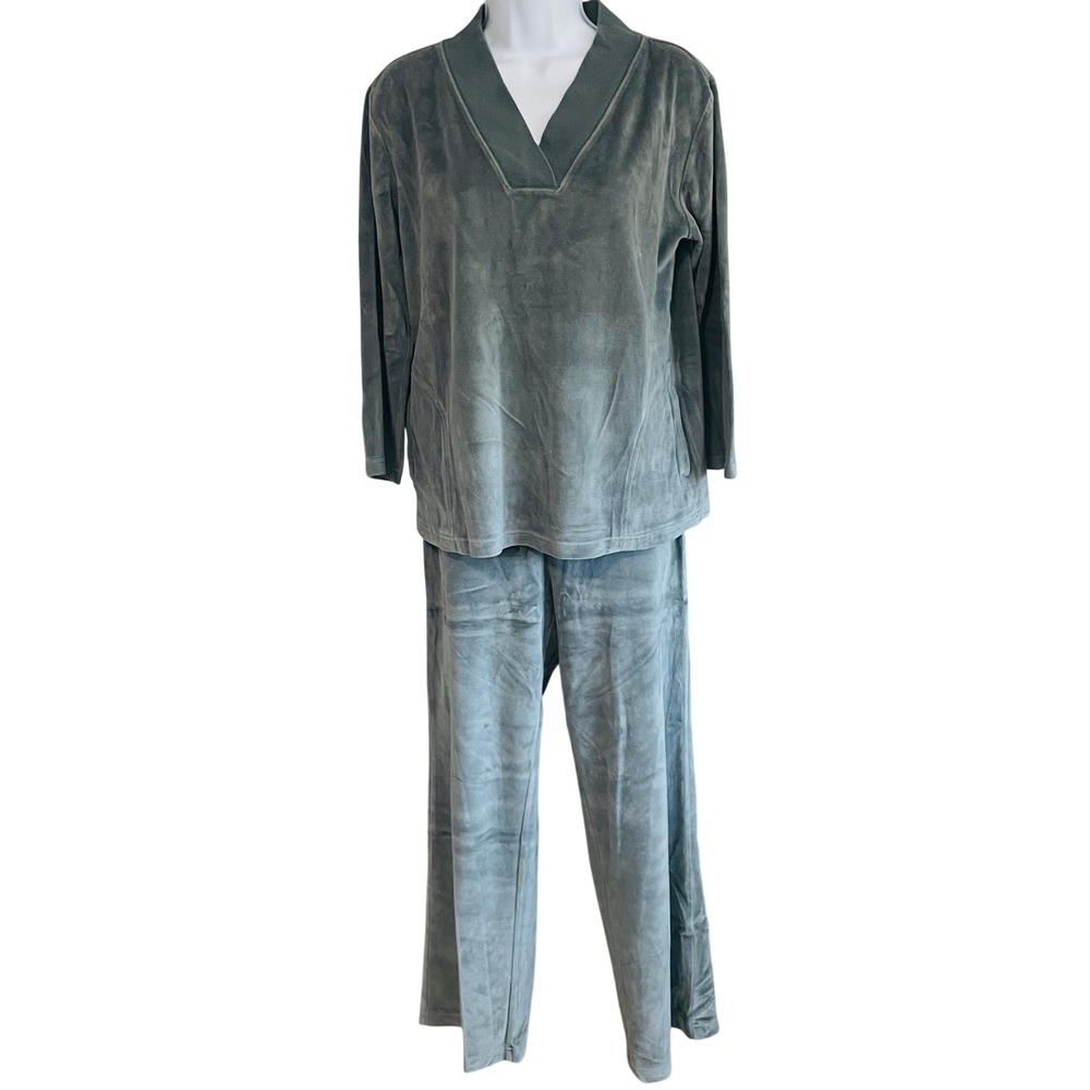 J. Jill Minimalist Boho Velvet Wide Leg Track Lounge Set Two Piece SP Travel